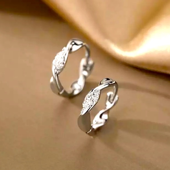 🌟 Hoop earrings sterling silver - Picture 1 of 3